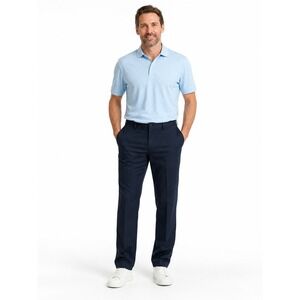 Kenneth Cole Reaction Techni-Cole Mens Navy Blue Dress Pants 38x30 Slim Fit New